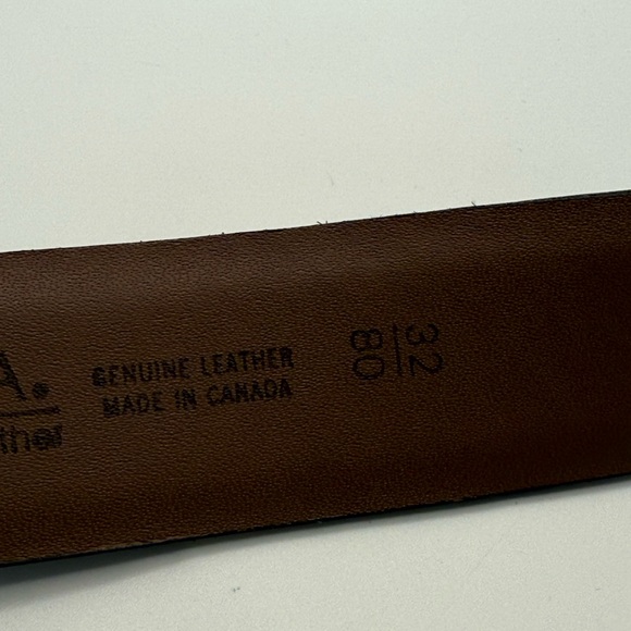 Bosca Men’s Black Leather Belt Size 32 Canada Genuine Leather Classic Dress - Picture 9 of 11